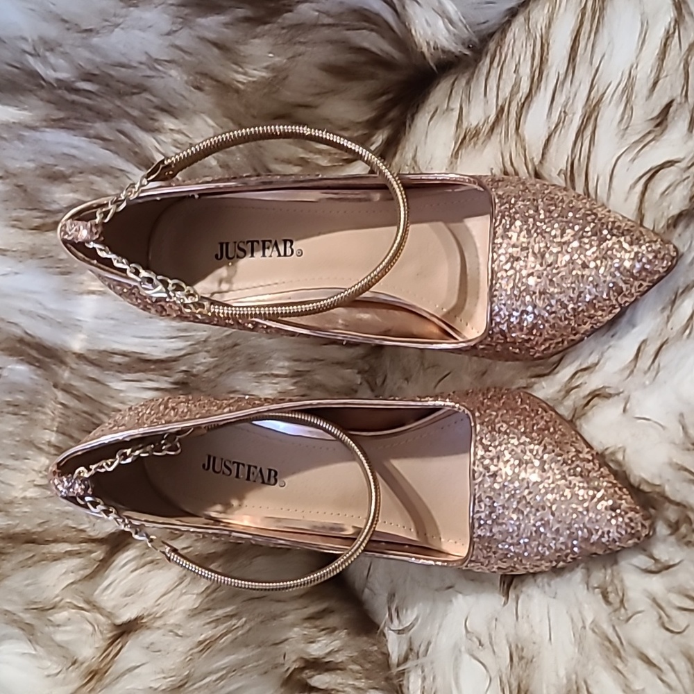 Pink sparkly heels